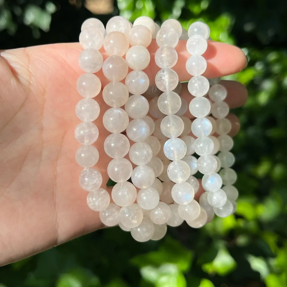 8mm flashy peach moonstone‎ bracelet